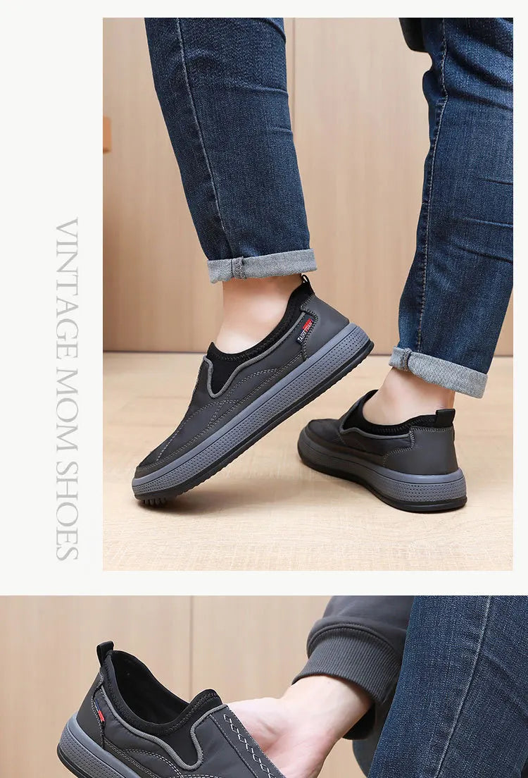 Casual Men's Cloth Shoes Outdoor Men Sports Shoes Comfortable Wear-resistant Soft Bottom Sneakers Light Anti-Slip Walking Shoes