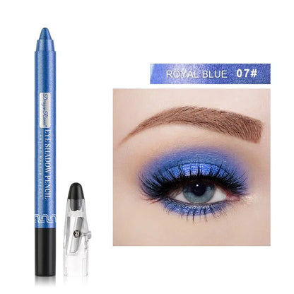 12Colors Glitter Eyeshadow Pen Long Lasting Matte Eye Shadow Palette Shiny Highlighter Silver Purple Eyeliner Pencil Cosmetics.