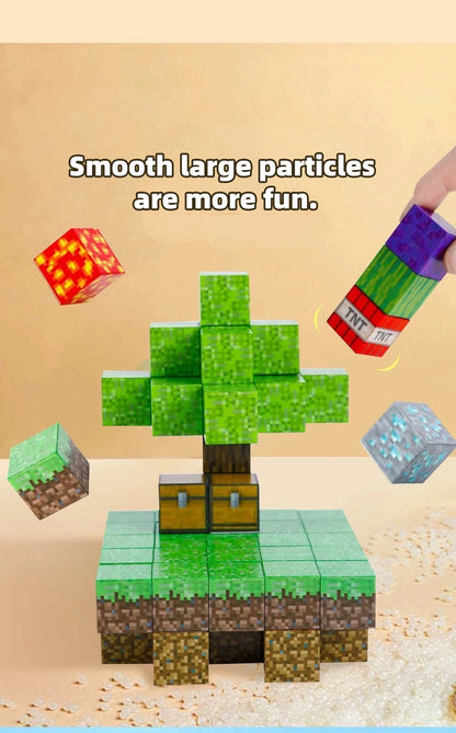 Magnetic Building Blocks Mine World Cube Magnet World Set for Kid Age DIY Model Children Stem Best Montessori Sensory Toy.