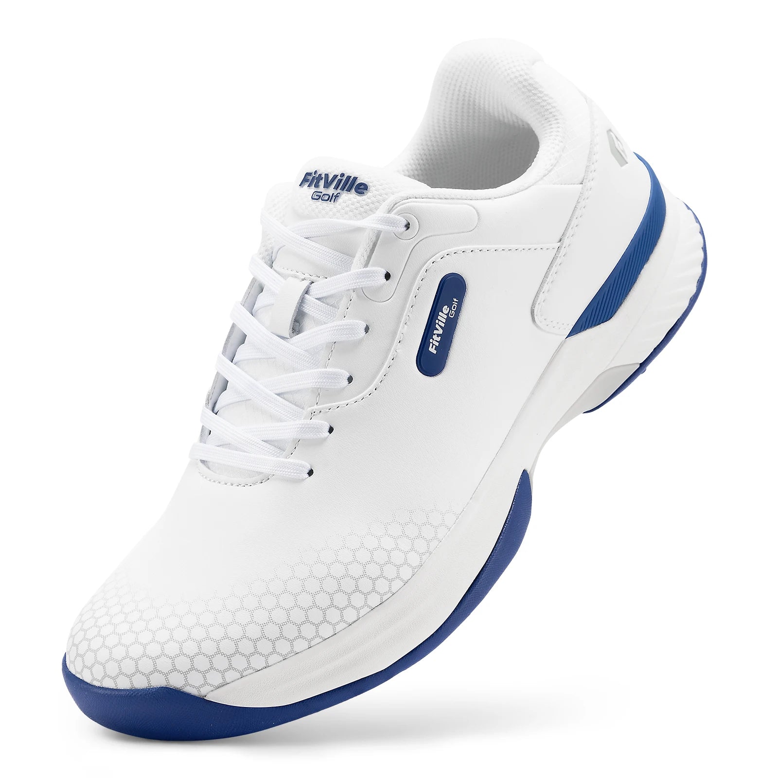 FitVille wide men's golf shoes non-slip wear-resistant comfortable pickleball sports shoes suitable for swollen feet relieve toe.