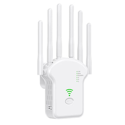 1200Mbps 5GHz Wireless WiFi Repeater WiFi Signal Booster Dual-Band 2.4G 5G WiFi Extender 6 Antenna Network Amplifier WPS Router.