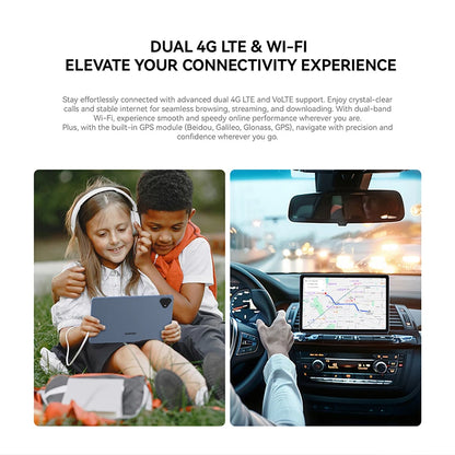 ALLDOCUBE iPlay60 Pro Tablet 10.95" 90Hz Display Helio G99 16GB(6GB+10GB Virtual) RAM 128GB ROM 4G LTE Android 14 7000mAh.