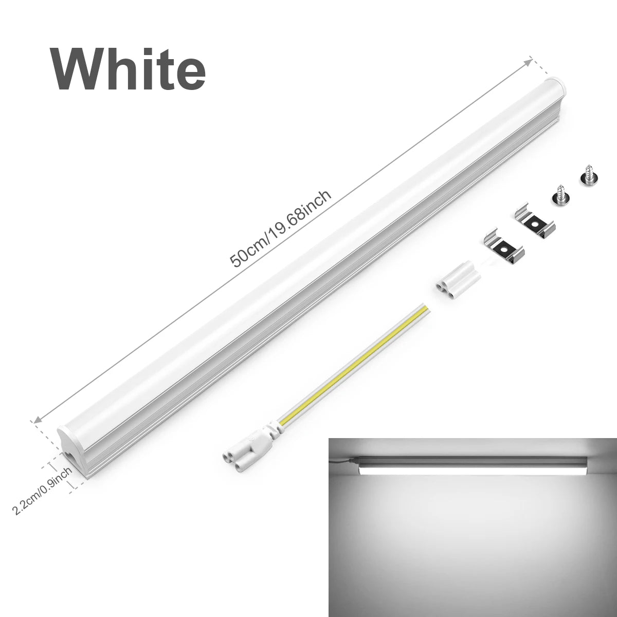 1 Piece LED Tute T5 tubo 3000K 4000K 6500K Garage Light Shop Ceiling Lighting for Workshop Tube LED Lamp 50cm 15W AC90-260V 220V.