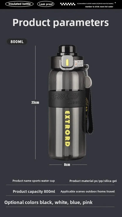 Large Capacity Plastic Straw Cup Simple Design Portable Sports Fitness Water Bottle for Students Outdoor Use Dedicated Personal.