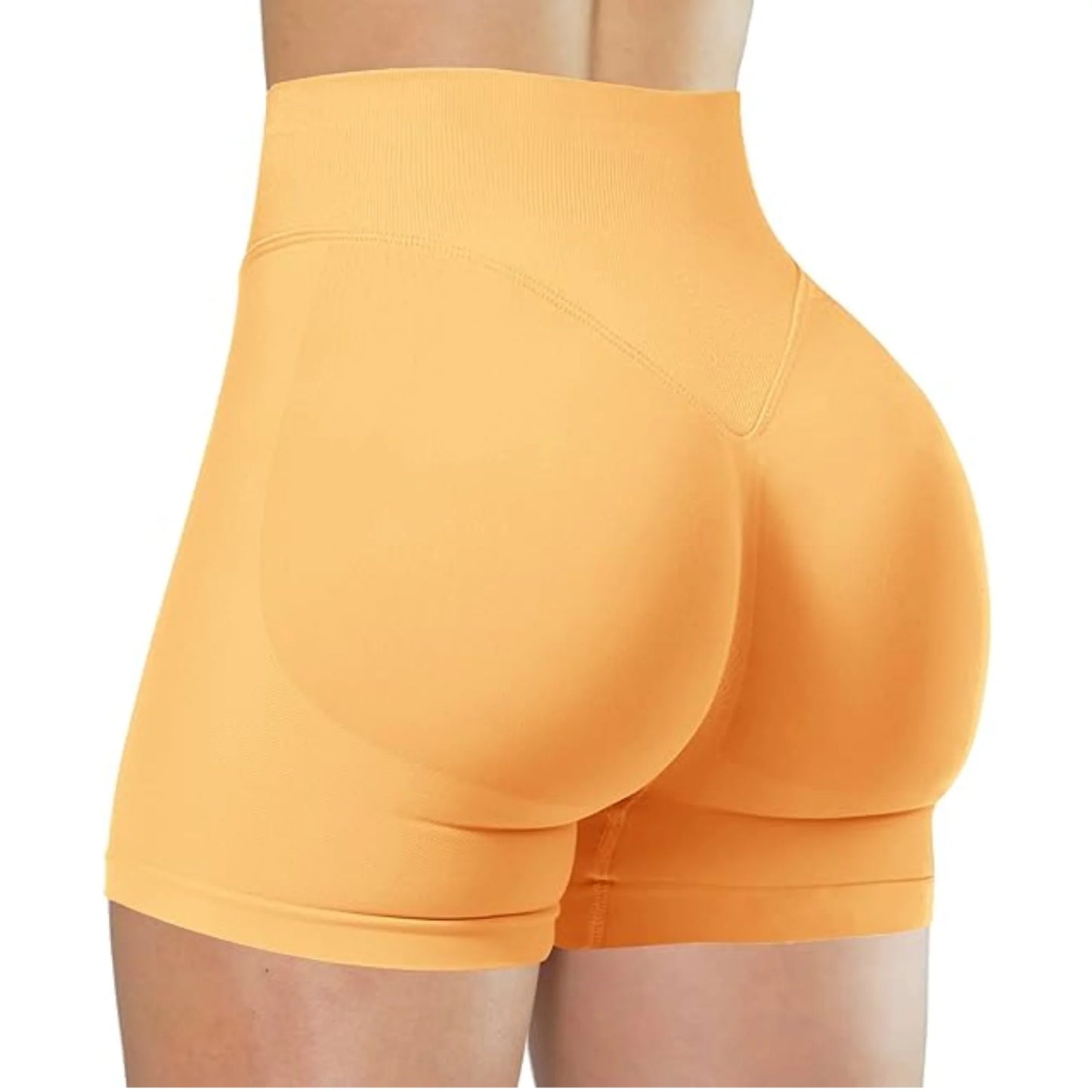 Summer High Waisted Yoga Shorts Fashionable and Sexy Running Fitness Pants Solid Color Yoga Leggings