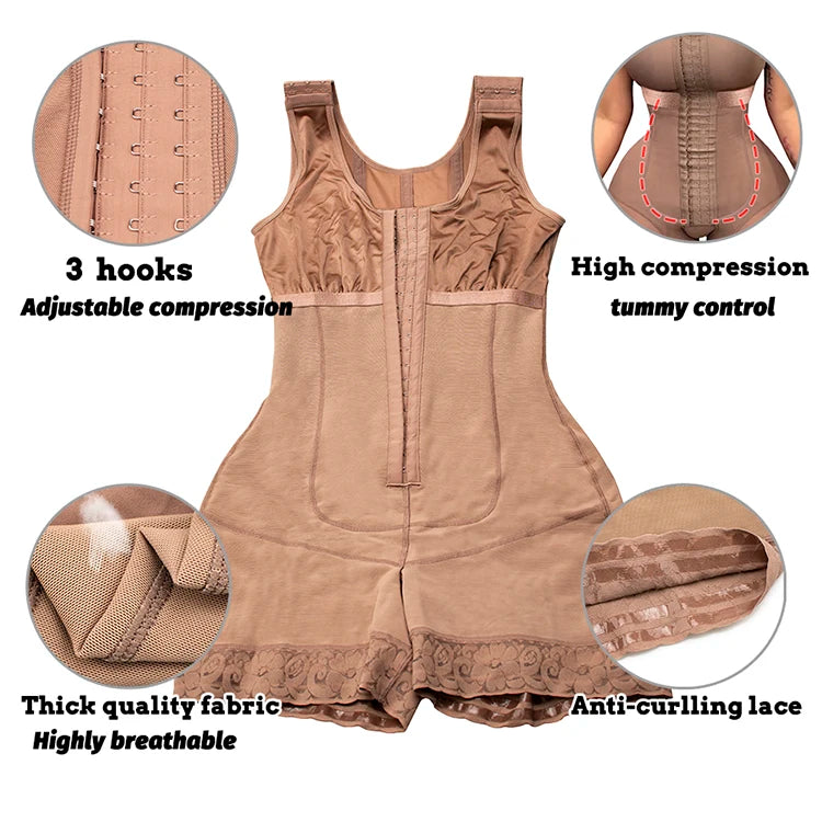 Girdles Shapers Fajas Colombian Corset Sculpting Body Sheath Slimming Bodysuit Tummy Reducing Shapewear Post Surgery Garment.