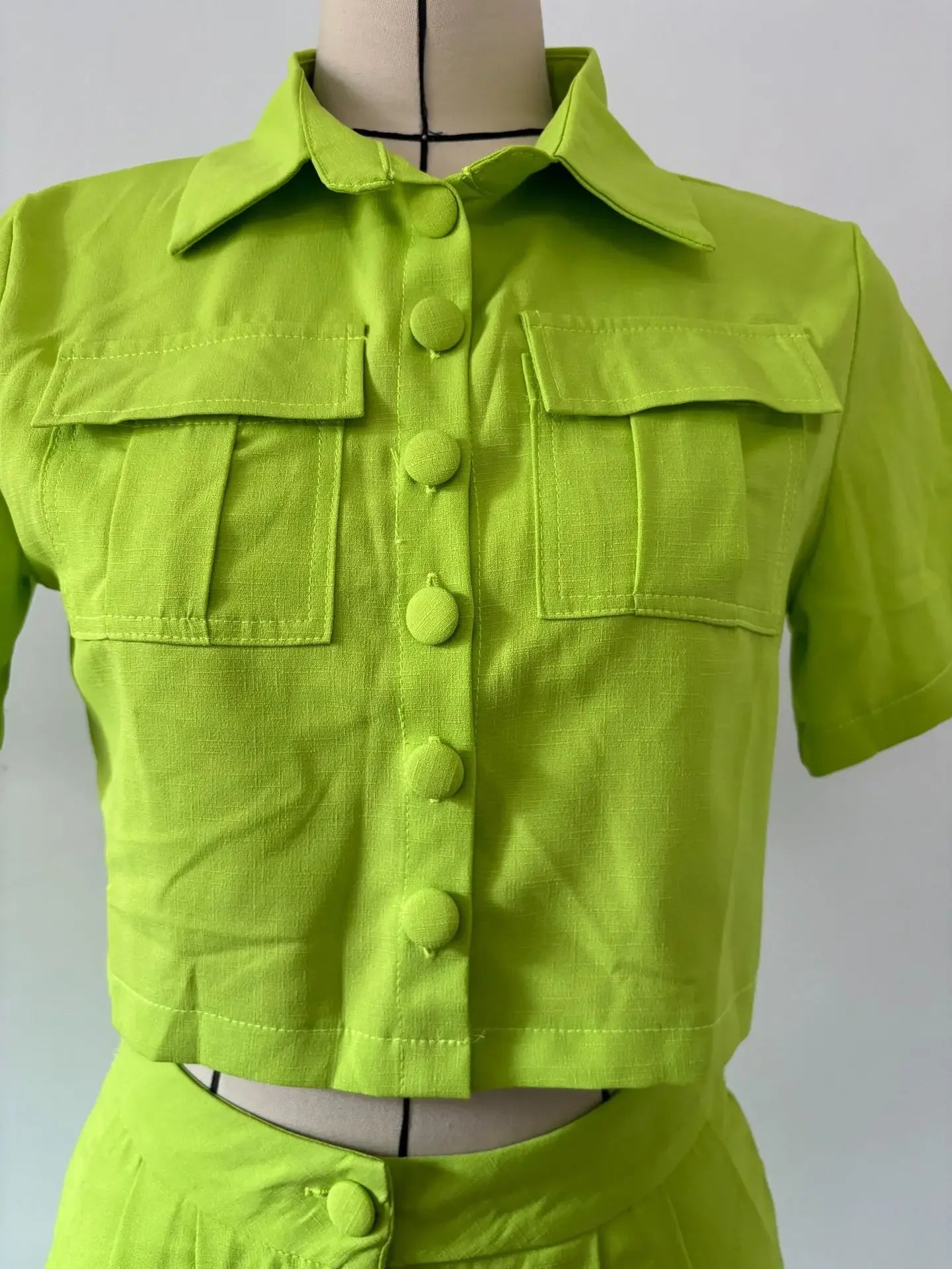 Y2k Crop Tank Top & Wide Leg Pants Set Vest Green 2024 Matching Sets Summer Vintage Boho High Waist Loose Work Suit Streetwear.