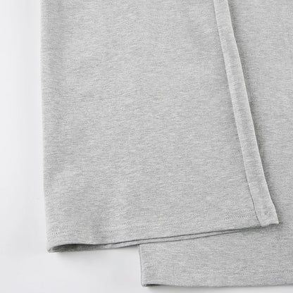 Apprabant Casual Fashion Drawstring High Waist Trousers Set Lace Up Flared Sleeve V Neck Twist Tops Plush Loose Pants Suit