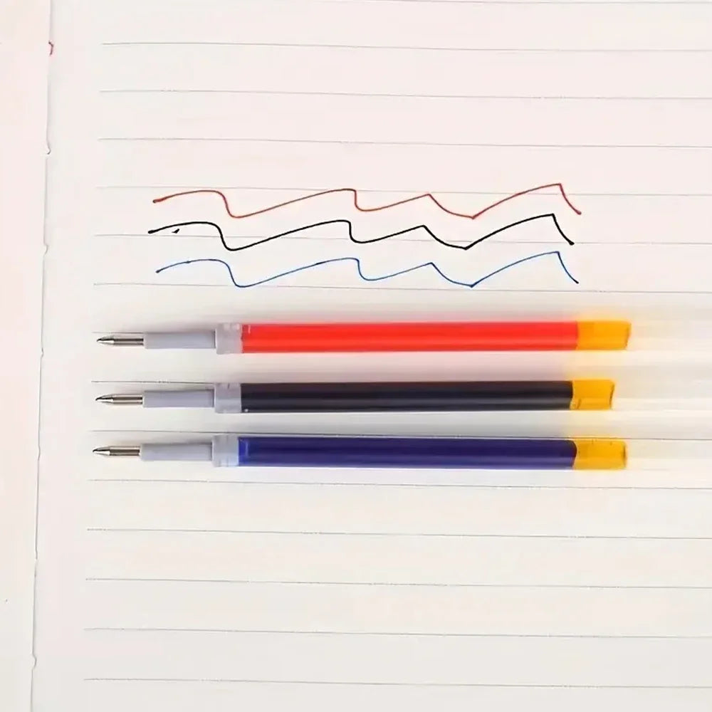 1–63 Stück einziehbares Gelschreiber-Set, Kugelschreiber mit schwarzer/roter/blauer Tinte zum Schreiben, 0,5 mm Nachfüllungen, Bürozubehör, Schulbedarf, Schreibwaren.