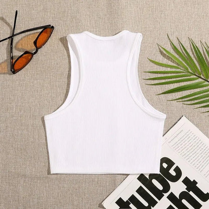 Yoga Weste Frauen Gym Sport Schwarz Weiß Crop Tops Nahtlose Streetwear Rippe Stricken Workout Atmungsaktive Tank Top Weibliche Ohne Pads.