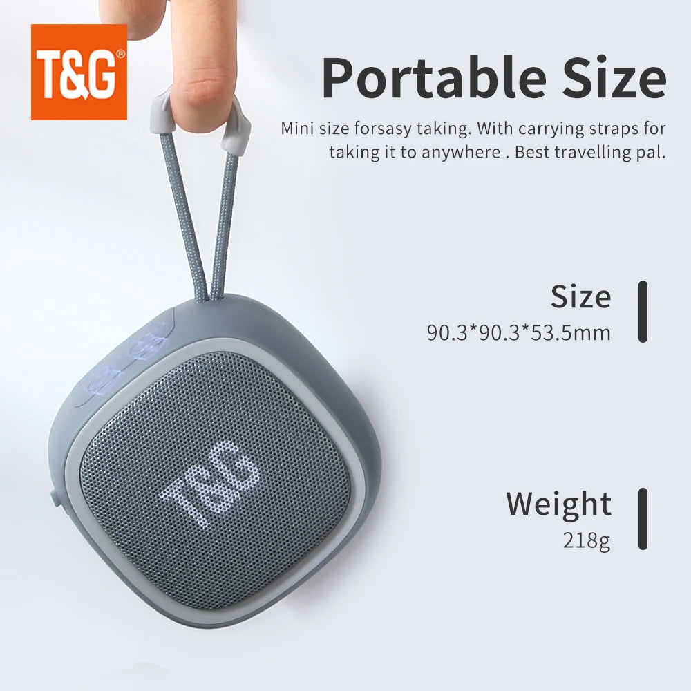 Bluetooth Speaker TG659 Mini Portable Wireless Powerful Speakers TWS BT 5.3 Sound Box HIFI Loudspeaker Supports TF Card Radio.