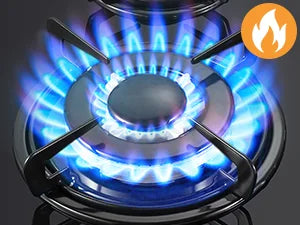 60cm Built-in Gas Hob 4 Burner | Auto Thermocouple & Safety Lock | 4-Zone Tempered Glass 8060W with Auto Ignition.