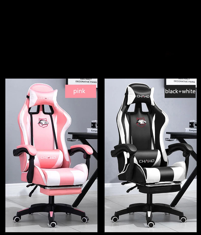 2025 Neuer Computerstuhl, grüner Gaming-Stuhl, PU-Leder, Bürodrehstuhl, Aufzug, Schlafzimmermöbel, Mode, Sillas, Gamer-Stuhl