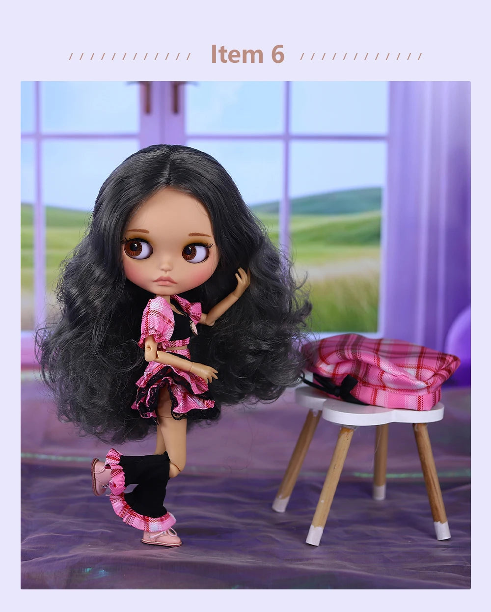 ICY DBS Blyth Doll BJD Joint Body tan Skin Matte Face Set Doll 1/6 30cm Girl Gift Anime SD