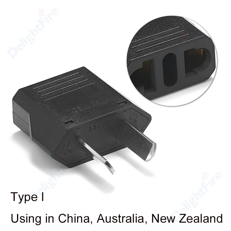 US-Elektrostecker-Adapter, europäisch, EU auf US, Amerika, China, CN, Kanada, CA, Reiseadapter, 2-poliger Stecker, Typ A, Konverter, Netzteil