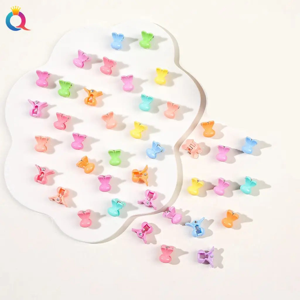50Pcs Flower Hair Clips Multi color Mini Cute Hair Styling Accessories for Girls and Women Birthday Gifts,10 Colors at Least