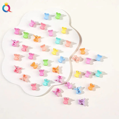 50Pcs Flower Hair Clips Multi color Mini Cute Hair Styling Accessories for Girls and Women Birthday Gifts,10 Colors at Least