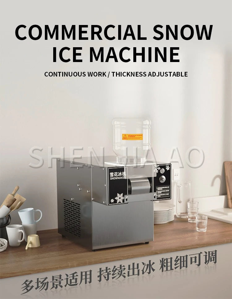 3L Snow Ice Maker Shaver Europe Snowflake Electric Ice Cube Cream Crushers Machine Korea Bingsu Slush Refrigerator 220/110V 360W.