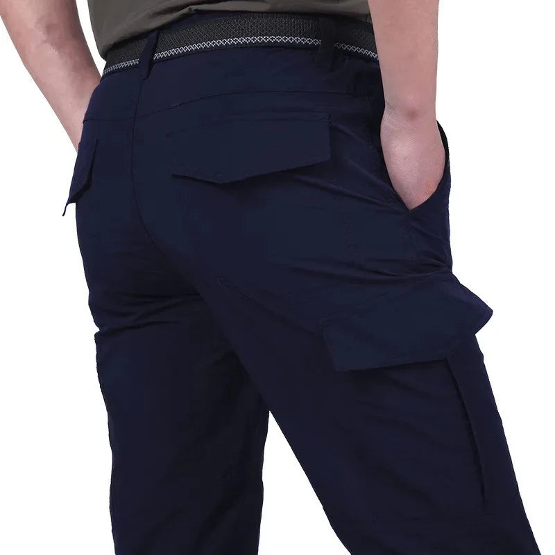 Men's Summer Tactical Cargo Pants Lightweight Casual Waterproof Trousers Casual Pants Wear-resisting Multi-pocket Outdoor Hiking.