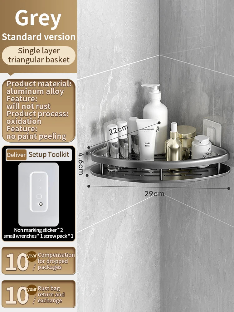 Yun jie ya Free Punch Bad Lager regal Kleiderbügel WC Eck regal Veranstalter Wand Dusch regal Wohn accessoires