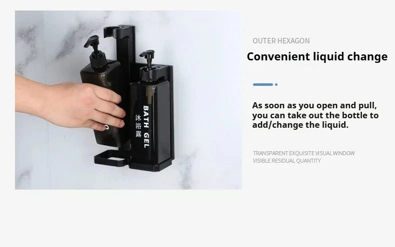 Hotel-Shampoo- und Duschgel, separate Flaschen, Wandmontage, kein Stanzen, Händedesinfektionsboxen, wandmontierte manuelle Seifenspender