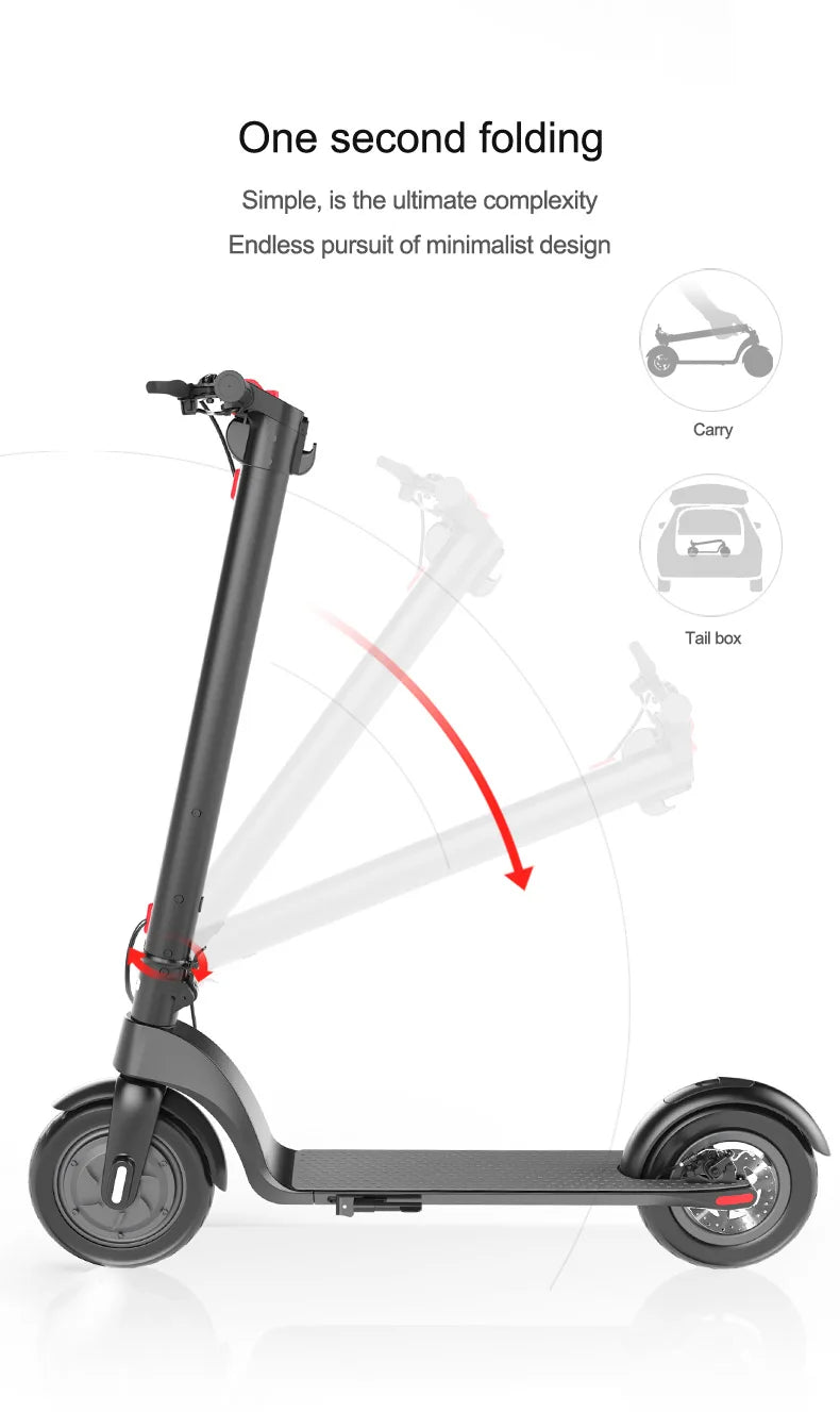 Alnsoor X7 Folding Electric Scooter 350W 36V5Ah 8.5-inch Tire Lightweight E-Scooter Adult Urban Commuting EScooter.