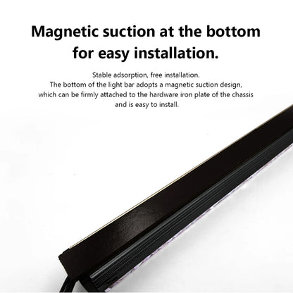 COOLMOON ARGB LED Strip Light 5V 3Pin/Small 4Pin Diamond Magnetic Colorful Atmosphere DIY Lamp Bar for PC Computer Case Chassis.