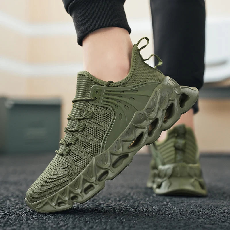 YRZL Men's Athletic Mesh Sneakers Lightweight Comfortable Running Shoes for Men Soft Sole Non Slip Casual Shoes Outdoor Walking.