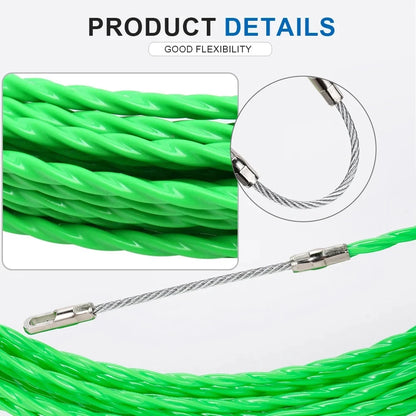 4.2mm Cable Push Puller Fiberglass Duct Rodder Fish Tape Electrical Wall Wire Cable Guide Device Aid Tool 5/10/15/20/25/30M.
