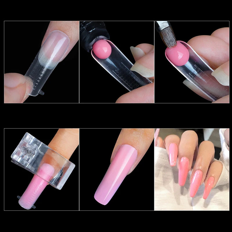 Extension False Nails Art Tips Acrylic Fake Finger Gel Polish Mold Sculpted Full Cover Press on Nails Manicures Accessories Tool.