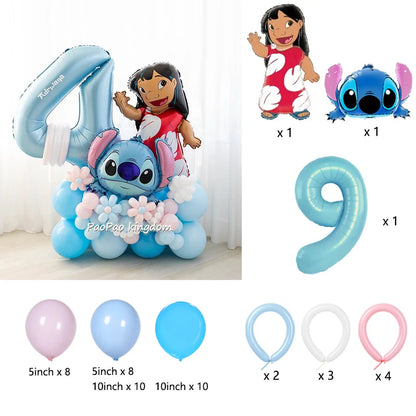 Lilo & Stitch Themenballons Sitich Aluminiumfolienballon Kindergeburtstag Party Dekoration Babyparty Geschenke Zubehör.