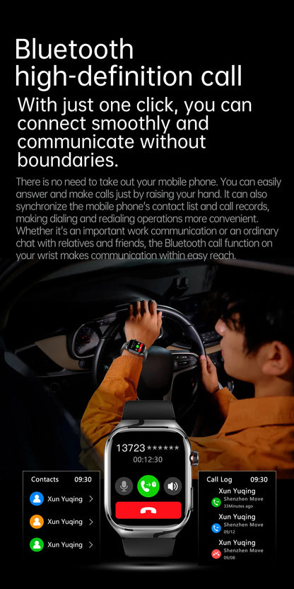 2025 New For XIAOMI Uric acid Blood lipids Smart Watch Men ECG+PPG Blood pressure Blood oxygen Bluetooth Call Health Smartwatchs.