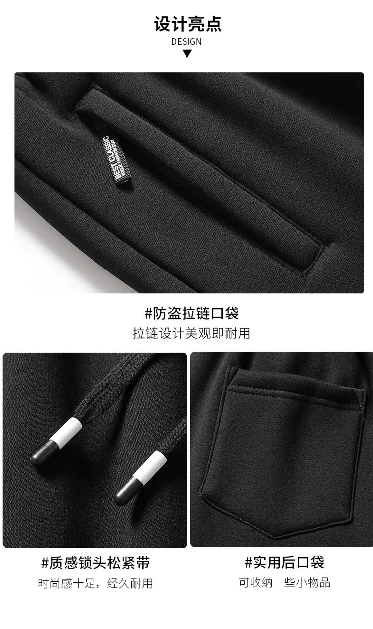 Winter Men's Cotton Fleece-Lined Sweatpant Men Plush Thick Lambswool Thermal Drawstring Trousers Casual Comfortable Sports Pants