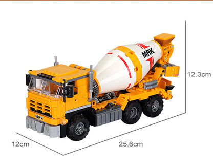 HUIQIBAO Engineering Truck Building Blocks Vehicle Excavator Bulldozer Crane Car Bricks City Construction Toys For Children Boys