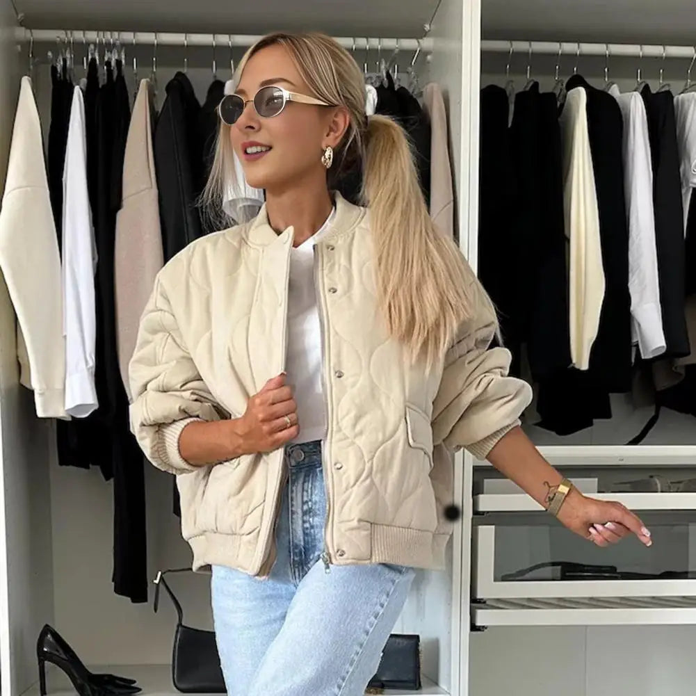 Frauen Herbst Winter Mantel Einfarbig Lange Mantel Baumwolle Jacke mit Knopf Verschluss Taschen Lose Rundhals Täglichen Jacke Oberbekleidung.