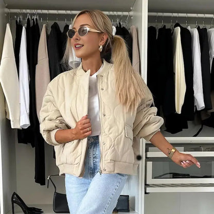 Frauen Herbst Winter Mantel Einfarbig Lange Mantel Baumwolle Jacke mit Knopf Verschluss Taschen Lose Rundhals Täglichen Jacke Oberbekleidung.