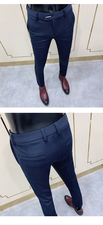 Men Suit Pants Dress Pantalone Hombre Stretch Slim Formal Trousers Calça Masculina Solid Color Casual Pants Fashion Men Clothing.