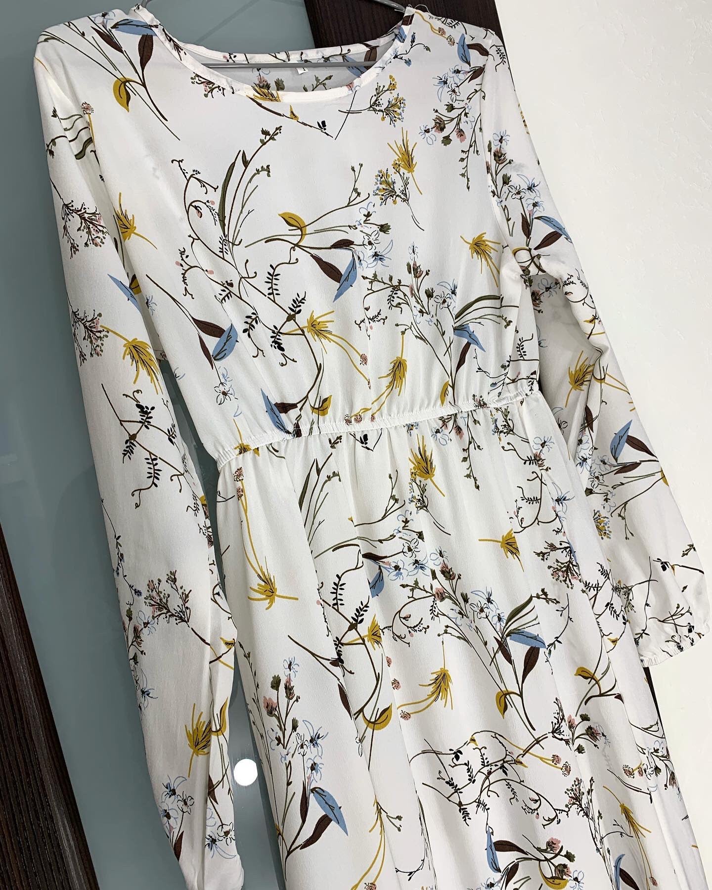 Frühling Sommer Frauen Maxi Kleider Casual Volle Hülse Floral Gedruckt Oansatz Frau Bohe Strand Party Lange Kleid Mujer Vestidos.