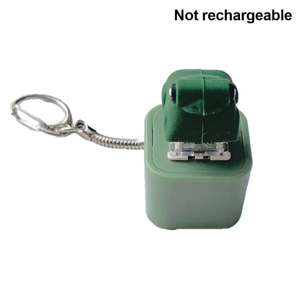 Frog Croaking Fidget Toy Keychain With Colorful Lights Rechargeable Keychain With Led Fun Animal Sound Button Toy Stress Relief.