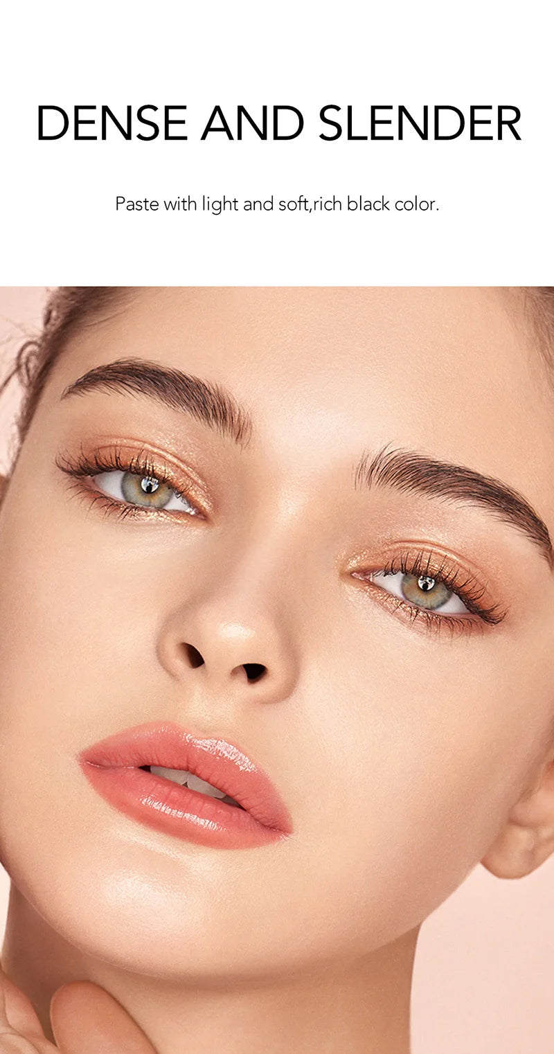 3D Mascara Waterproof Extra Volume Long -lasting Hyper-Curl Lengthening Eyelash Non-smudging Eyelashes Black Mascara Makeup.