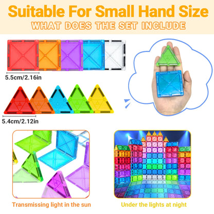 30/50/100PCS Magnetic Building Blocks Montessori Educational Constructor Toys Set For Kids Game For Boys Girl Gifts.