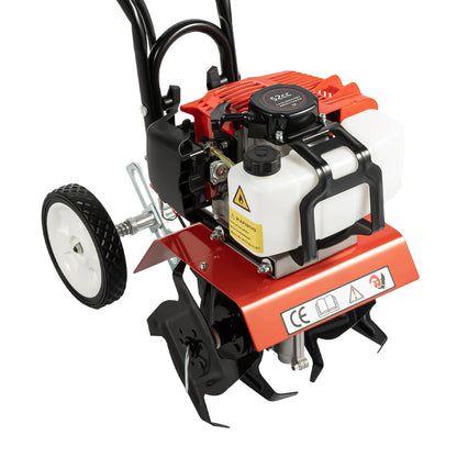 52CC 1700W Benzin-Gartenfräse  Kabelloser, luftgekühlter 2-Takt-Grubber, rotierend, zum Laufen, Lösen, 12 Zoll/30 cm breit, 12 cm dp