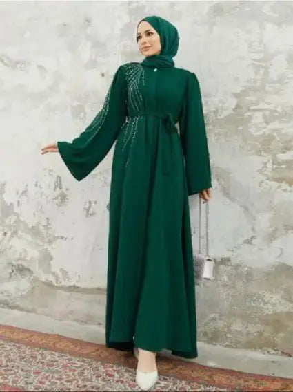 Ramadan Eid Dubai Elegant Abaya Kebaya Islam Muslim Kaftan Modest Dress For Women Robe Musulmane Caftan Marocain Femme Vestidos.
