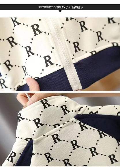 2-10Years Baby Boys Clothing Sets Spring Autumn Cotton Fashion Children Patchwork Jacket + Pants 2pcs Suit Kids Tracksuit.