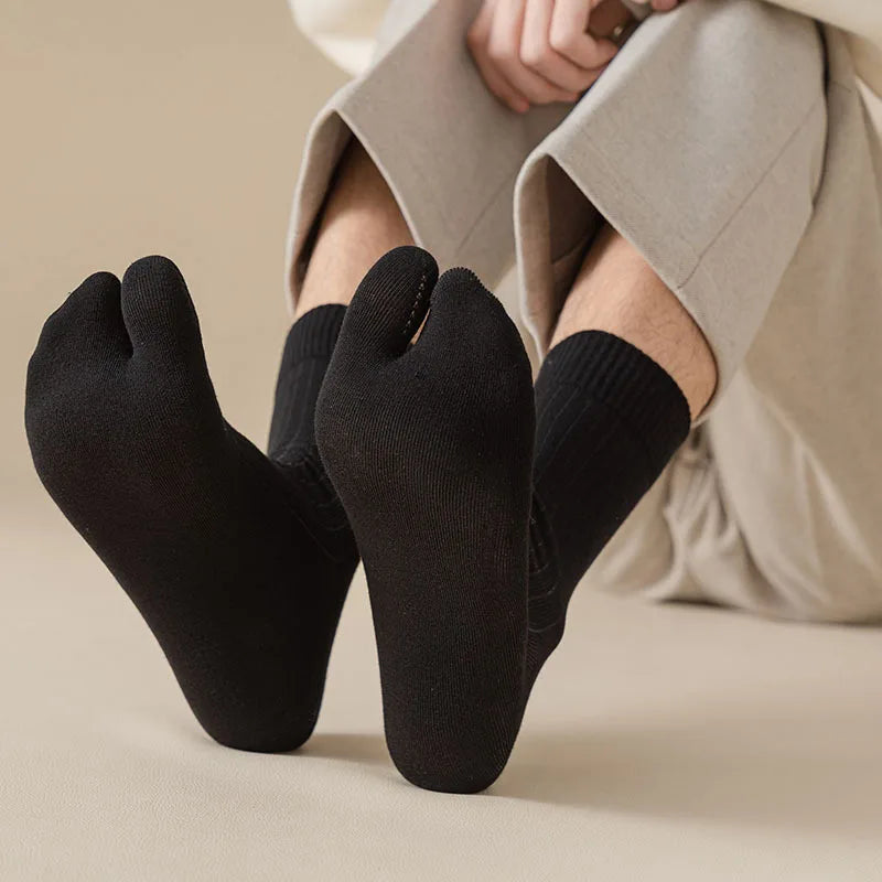 Fashion Japanese Style Tabi Toe Socks for Men Women Summer Fiber Two Finger Socks Kimono Flip Flop Sandal Split Tabi Toe Sock.