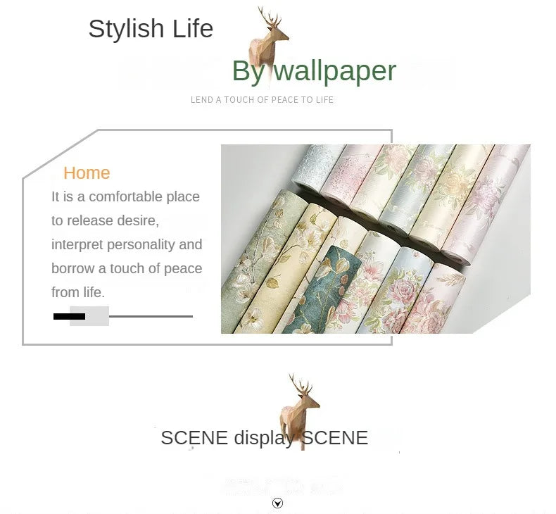 Blumentapete, selbstklebend, warm, für Mädchen, Schlafzimmer, 3D-Verdickung, Wanddekoration, Aufkleber, Wohnzimmer, Restaurant, Sofa, Hintergrund