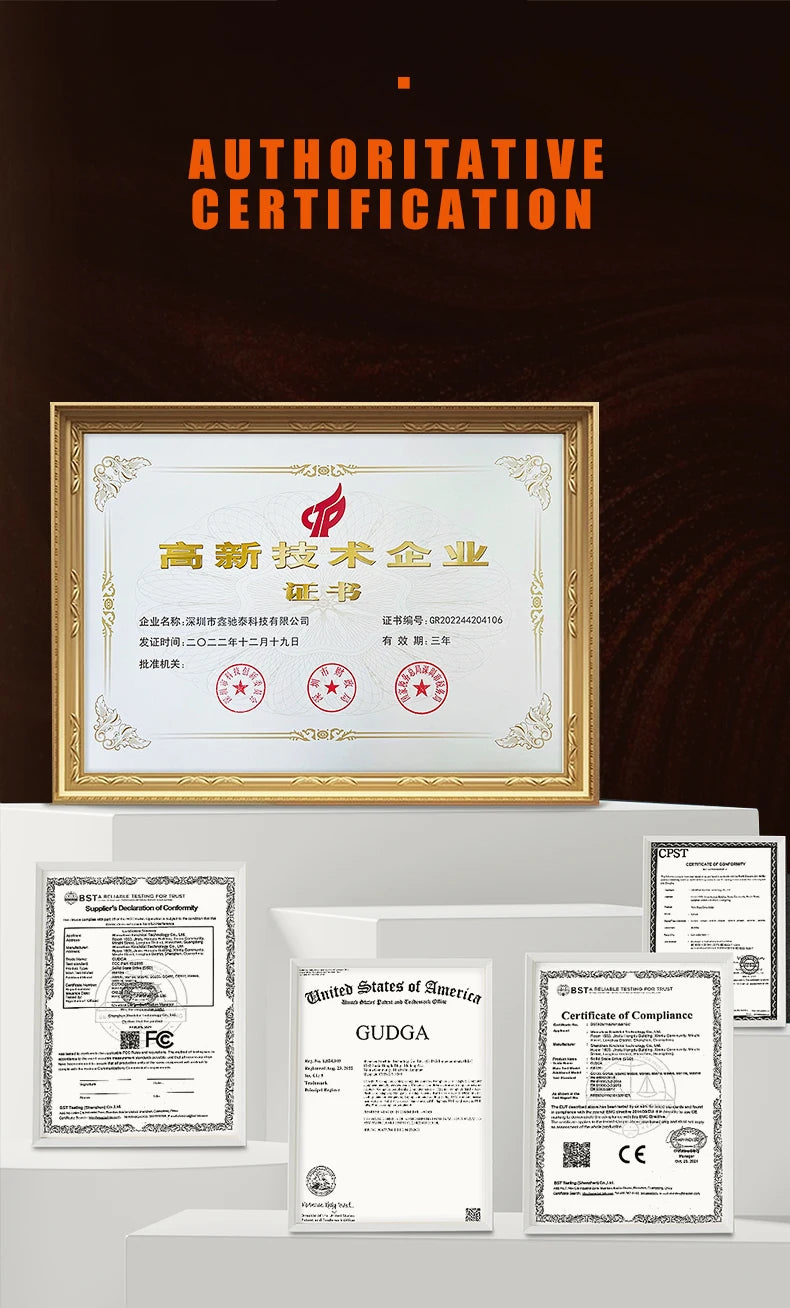 GUDGA-Internal Solid State Hard Drive PCIe 4.0 NVMe M.2 2280 1TB 2TB TLC SSD for PC PS5 Desktop Computer DIY Gamer