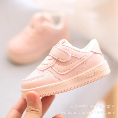 Children Sneakers Boys Girls Leather Low-Top Board Shoes Students Soft Bottom Footwear Kids Running Shoes Baby Casual Footwear.