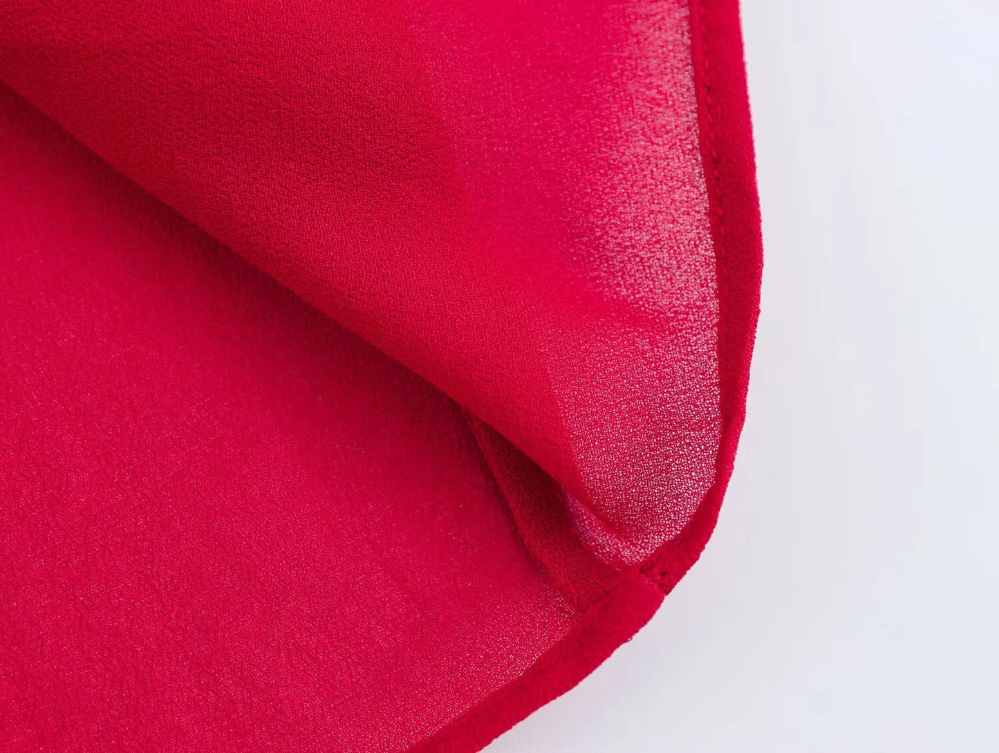 DEEABAE Bow Ribbon Red Chiffon Shirt Women's Early Spring New French Style High-end Temperament Age-reducing Top.