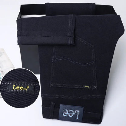 2024 herbst/Winter Neue männer Jeans Business Lose-Fit Gerade Bein Hohe Taille Baumwolle Casual Trendy hosen.